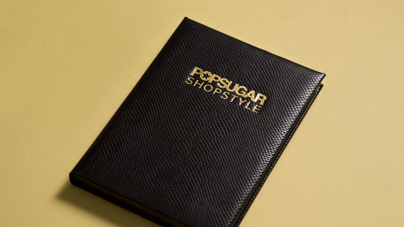 Lizard print luxury leather customized journal with gold foil custom made notebooks