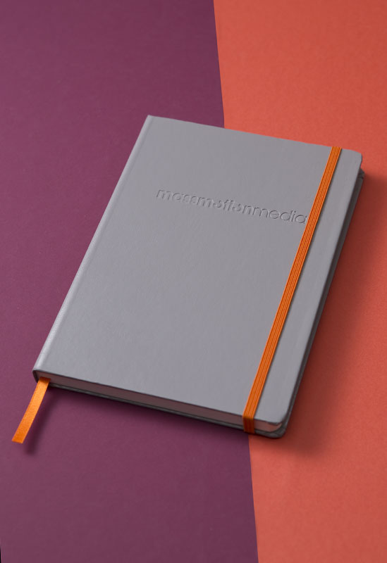 Bespoke Moleskine journal customized logo