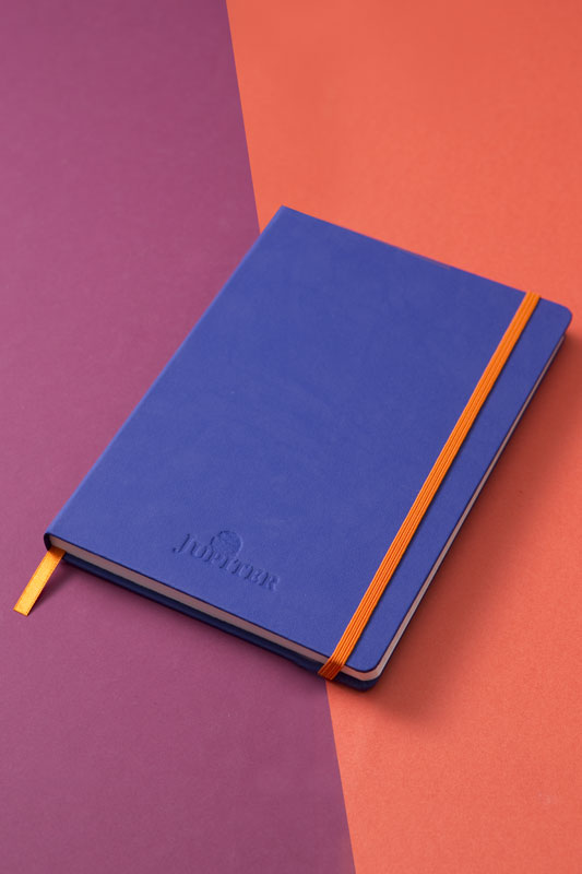 Soft touch bespoke notebook made by book block bulk manufacured