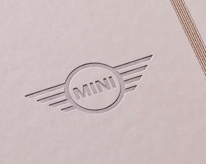 Logo debossed on the front cover