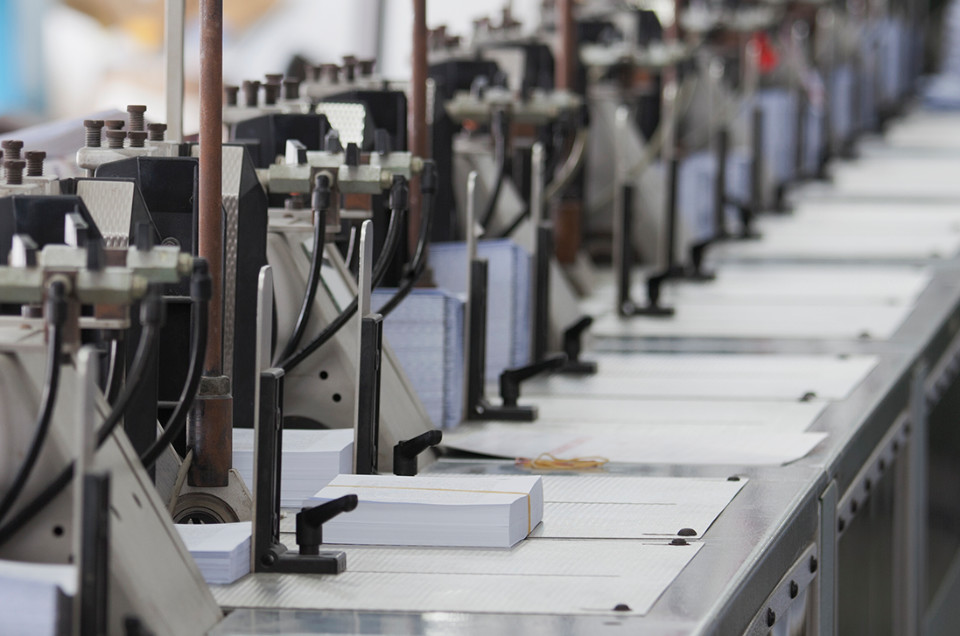 The Factory manufacturing processes in bookblock factory
