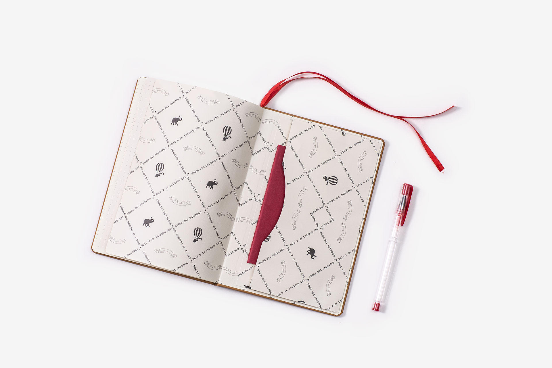 Martini Mandate Faux Leather Notebook