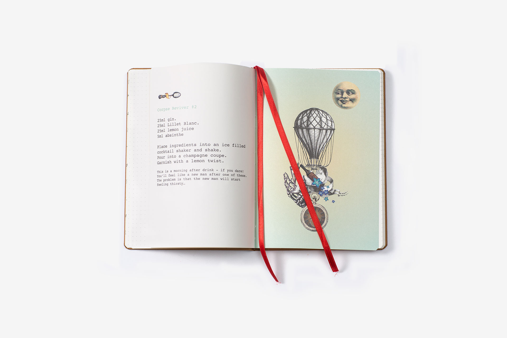 Martini Mandate Faux Leather Notebook