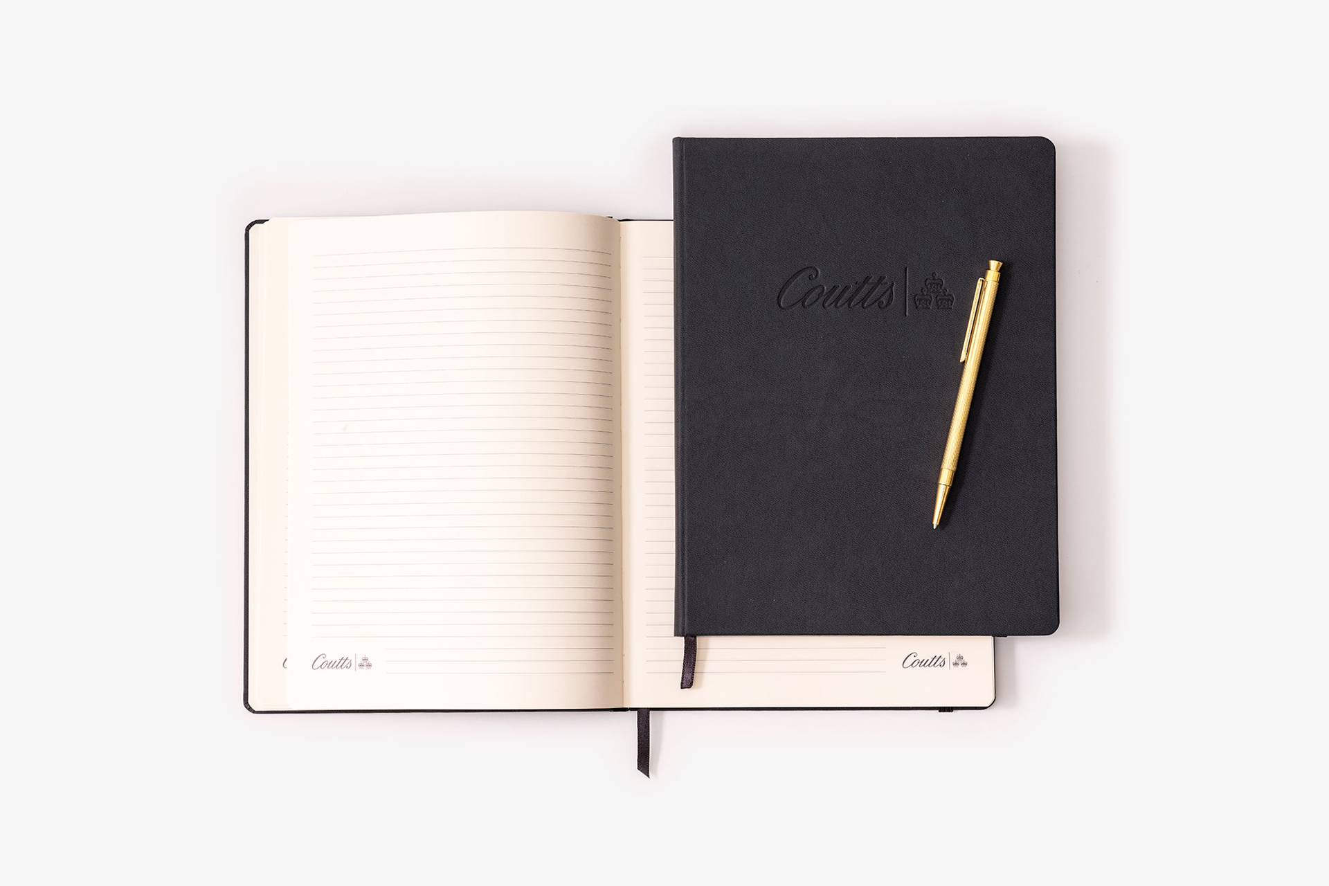 Coutts Debossed Silk Touch Notebooks