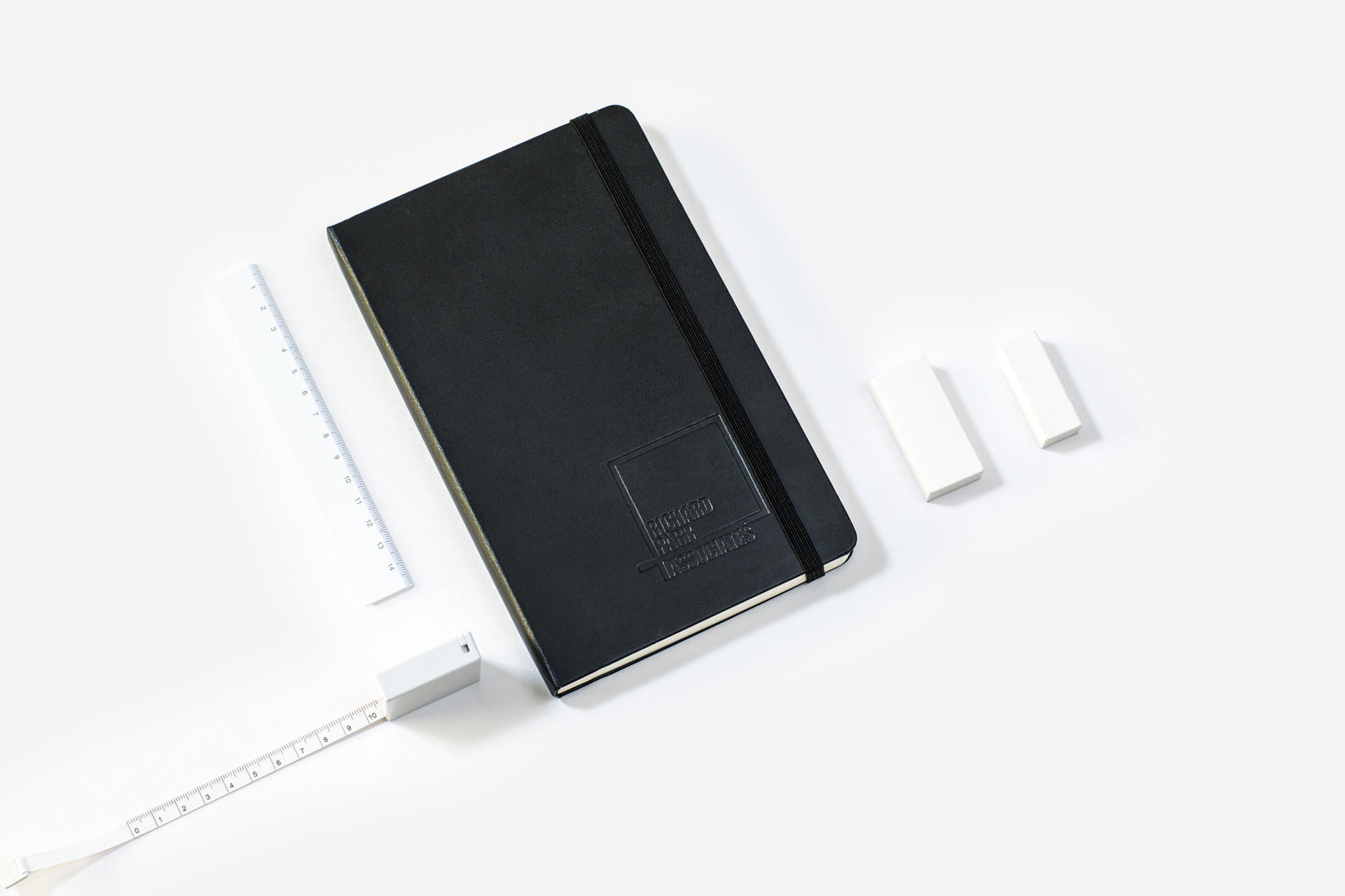 Richard parr associates hardbound notebook with debossed logo