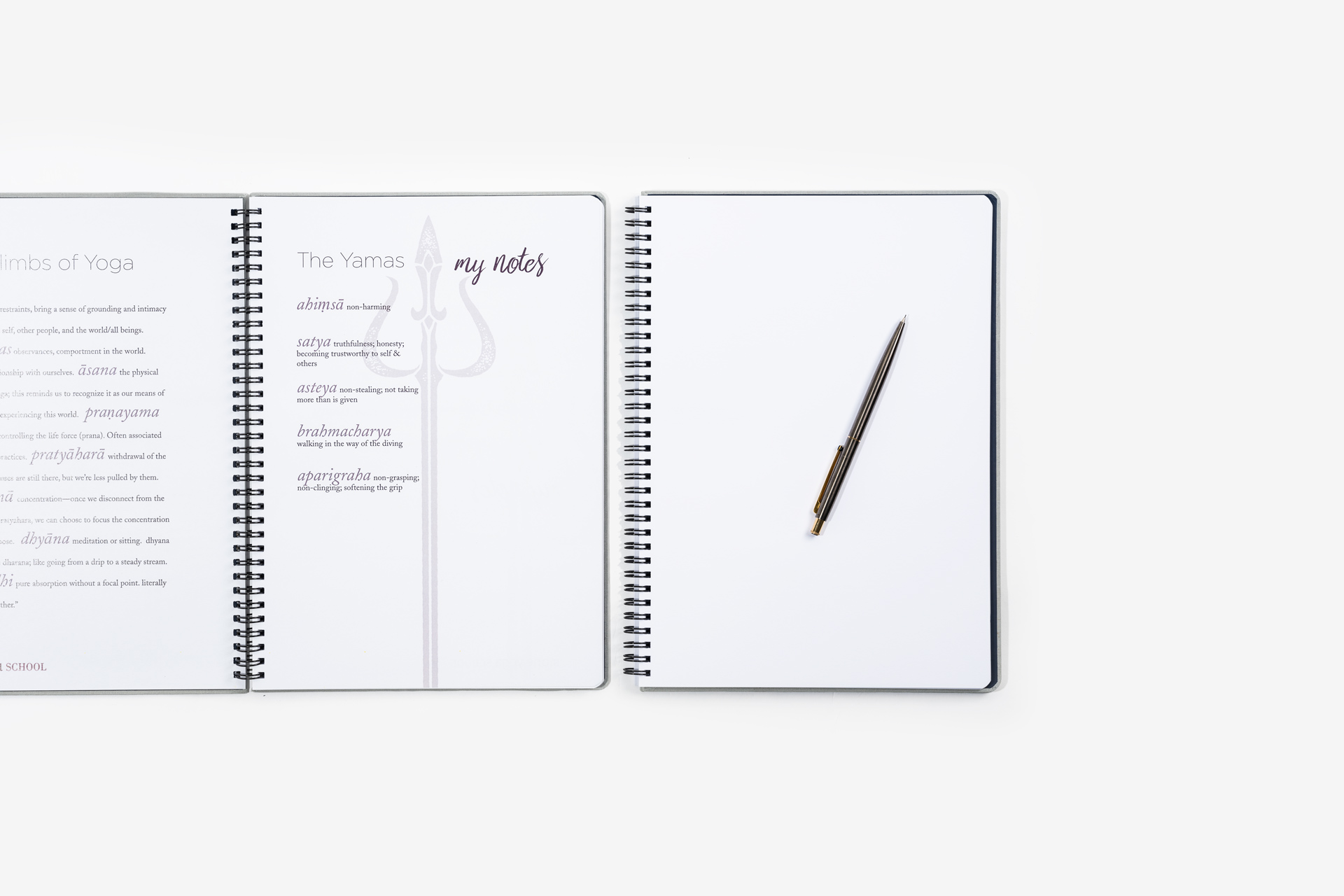 Stone Yoga School Ringbound Notebook