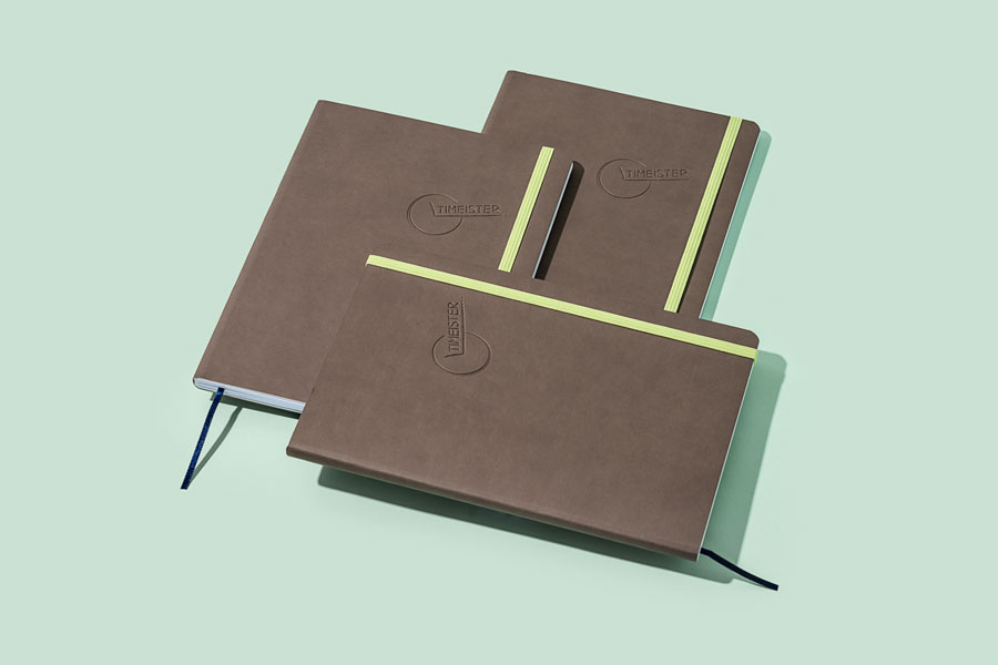 Custom printed business planner for Timeister by Bookblock