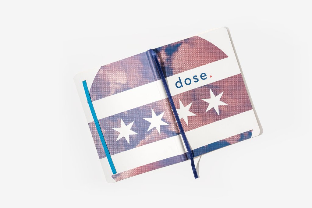 Custom printed notebook for Dose by Bookblock