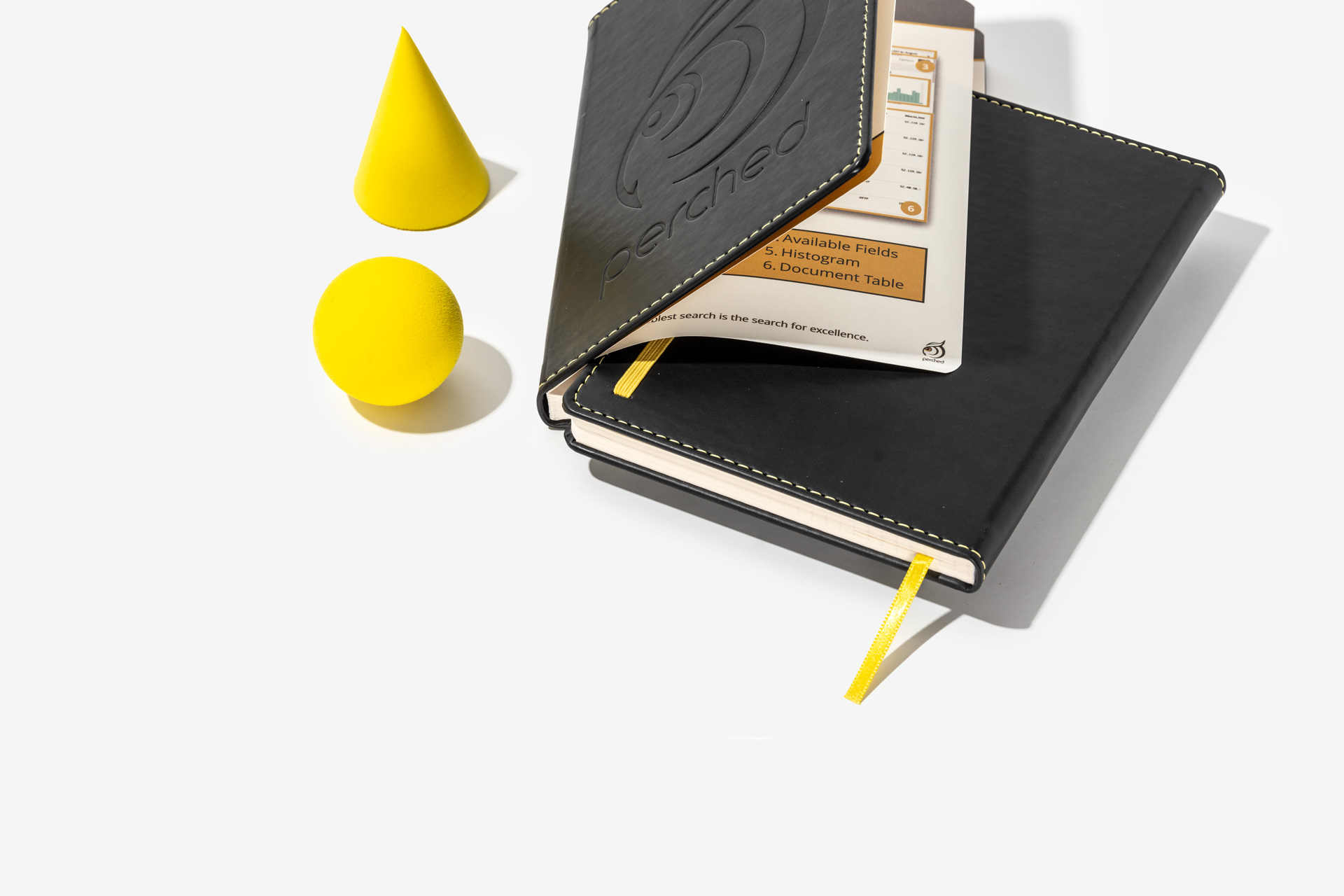 Perched Notebooks with Perimeter Stitching
