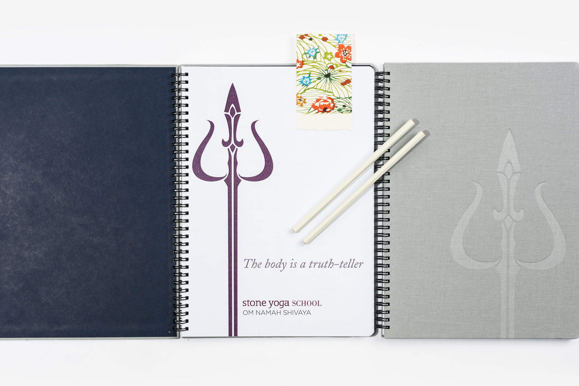 Stone Yoga School Ringbound Notebook
