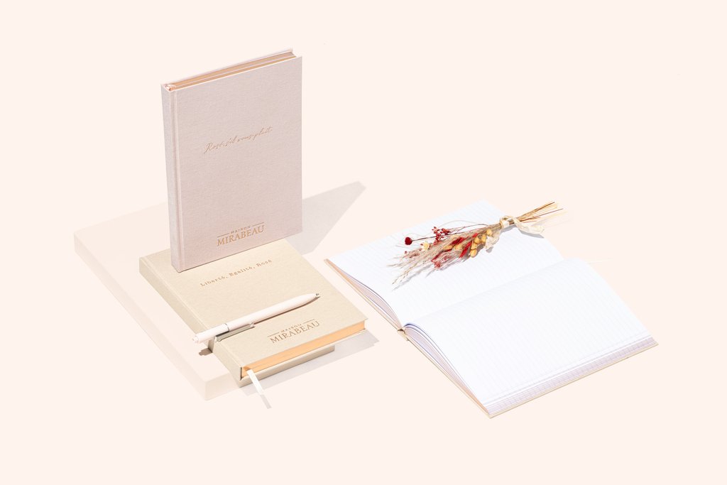 Mirabeau cloth bound notebook with gilt edging and foiled cover