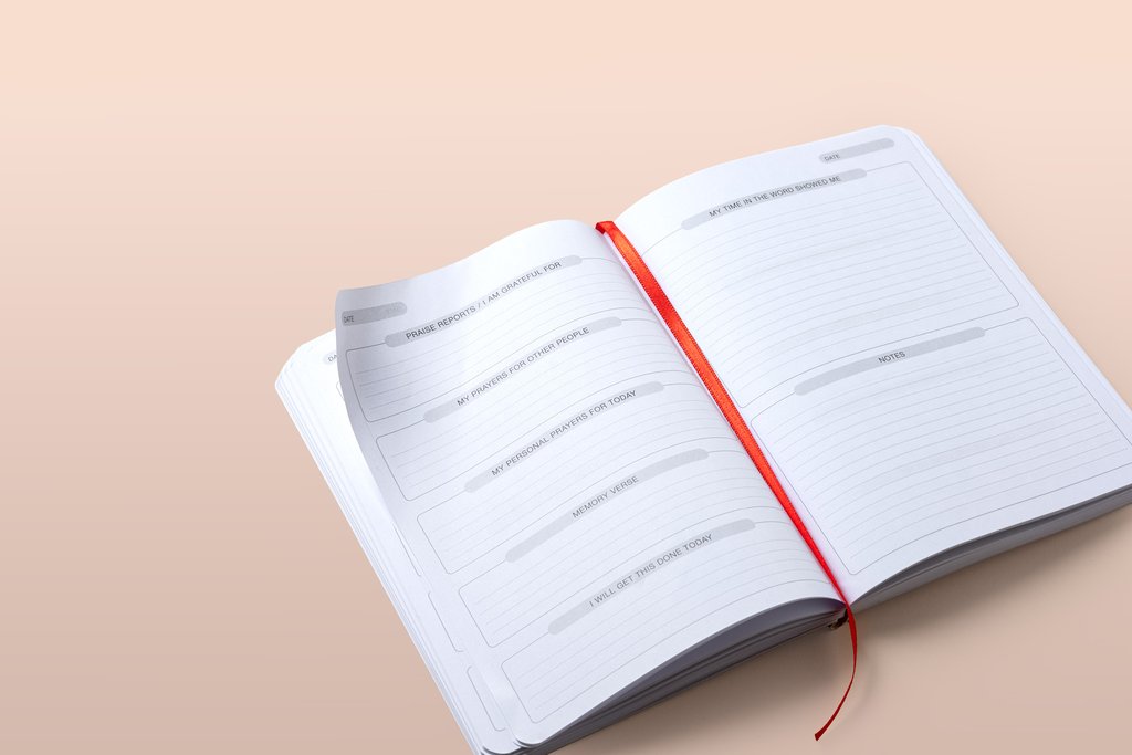 Bless go prayer journal inside pages manufactured by bookblock