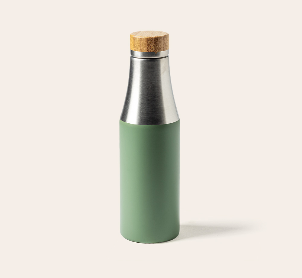 540ml Insulated Stainless Steel Bottle with Bamboo Lid