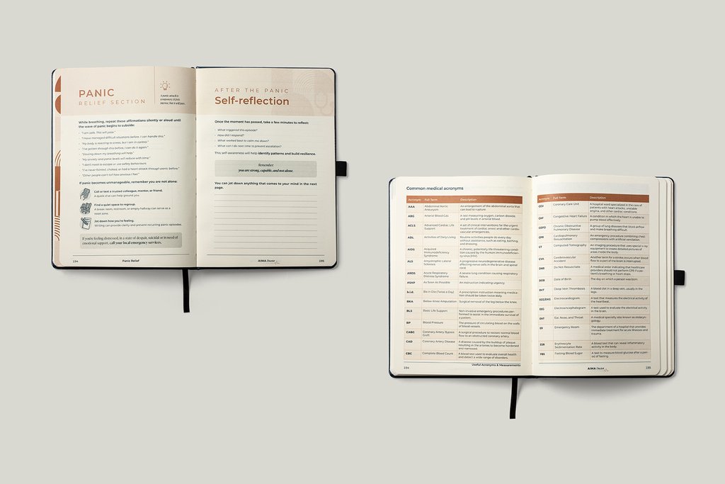 AIMA dr planner custom printed inside pages by bookblock