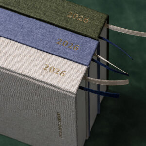 abide paper cpmpany cloth notebook with gold foiling on cover and spine