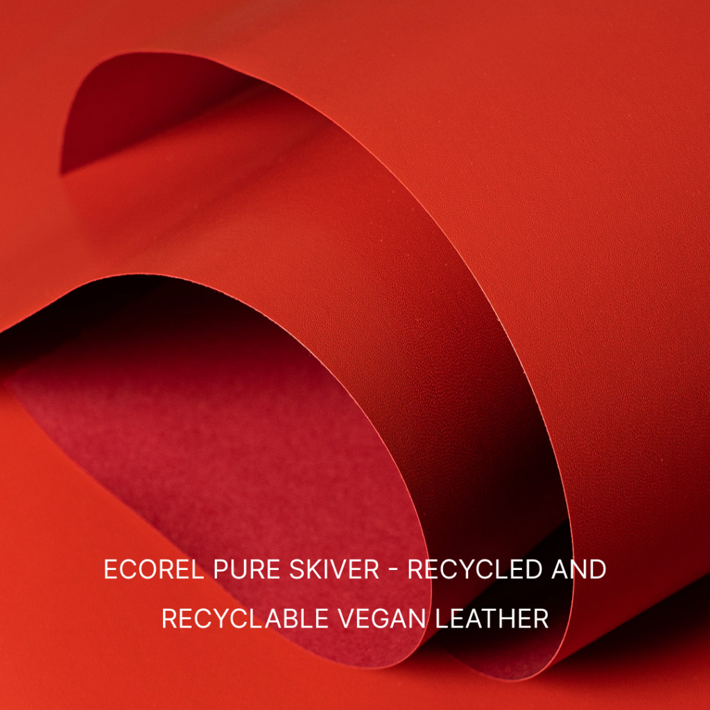 Ecorel pure skiver recycled vegan leather material by Winter & Company