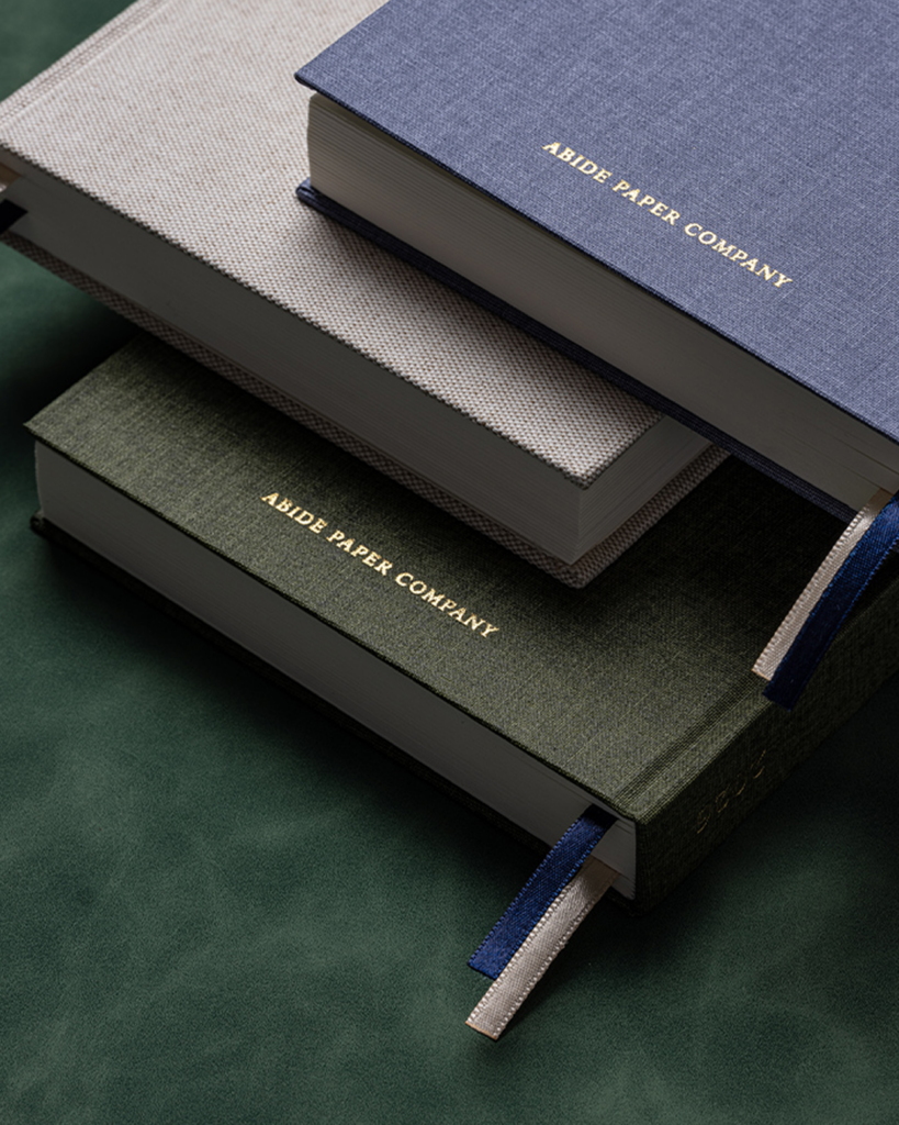 abide paper company gold foiled cloth notebooks