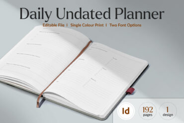 Daily Undated Planner Interior Template