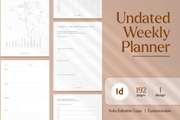 Undated Weekly Planner Interior Template