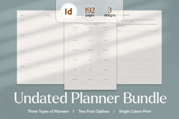 Undated Planner Template Bundle