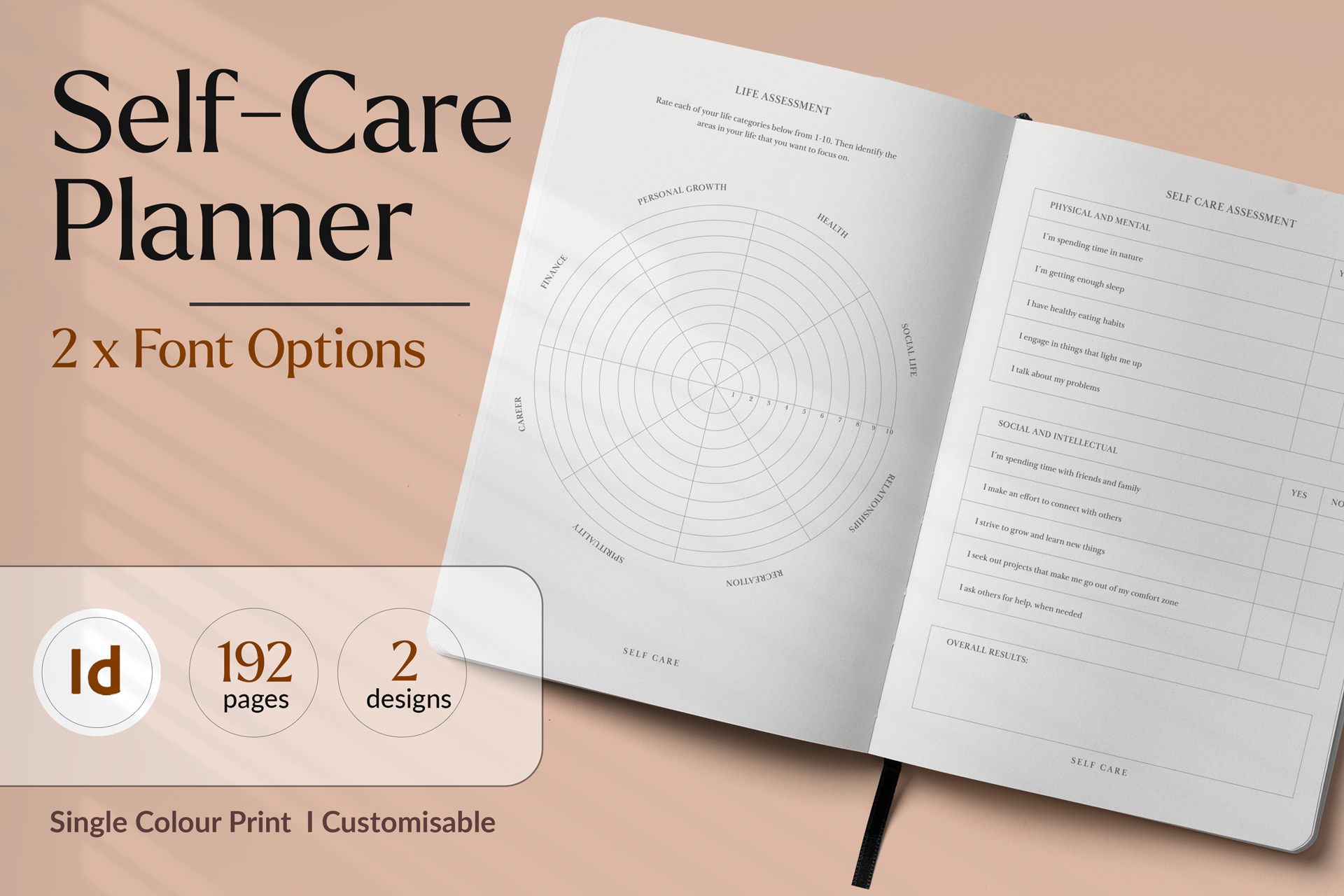 Self-Care Planner Interior Template