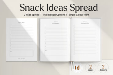 Snack Ideas Spread Template