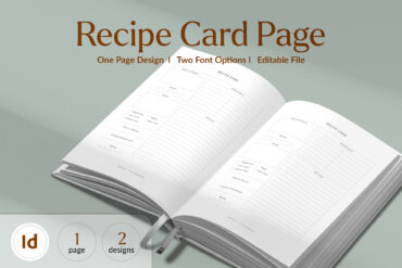 Recipe Card Page Template