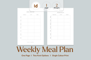 Weekly Meal Plan Page Template