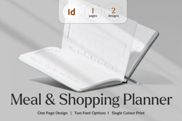 Meal & Shopping Planner Page Template