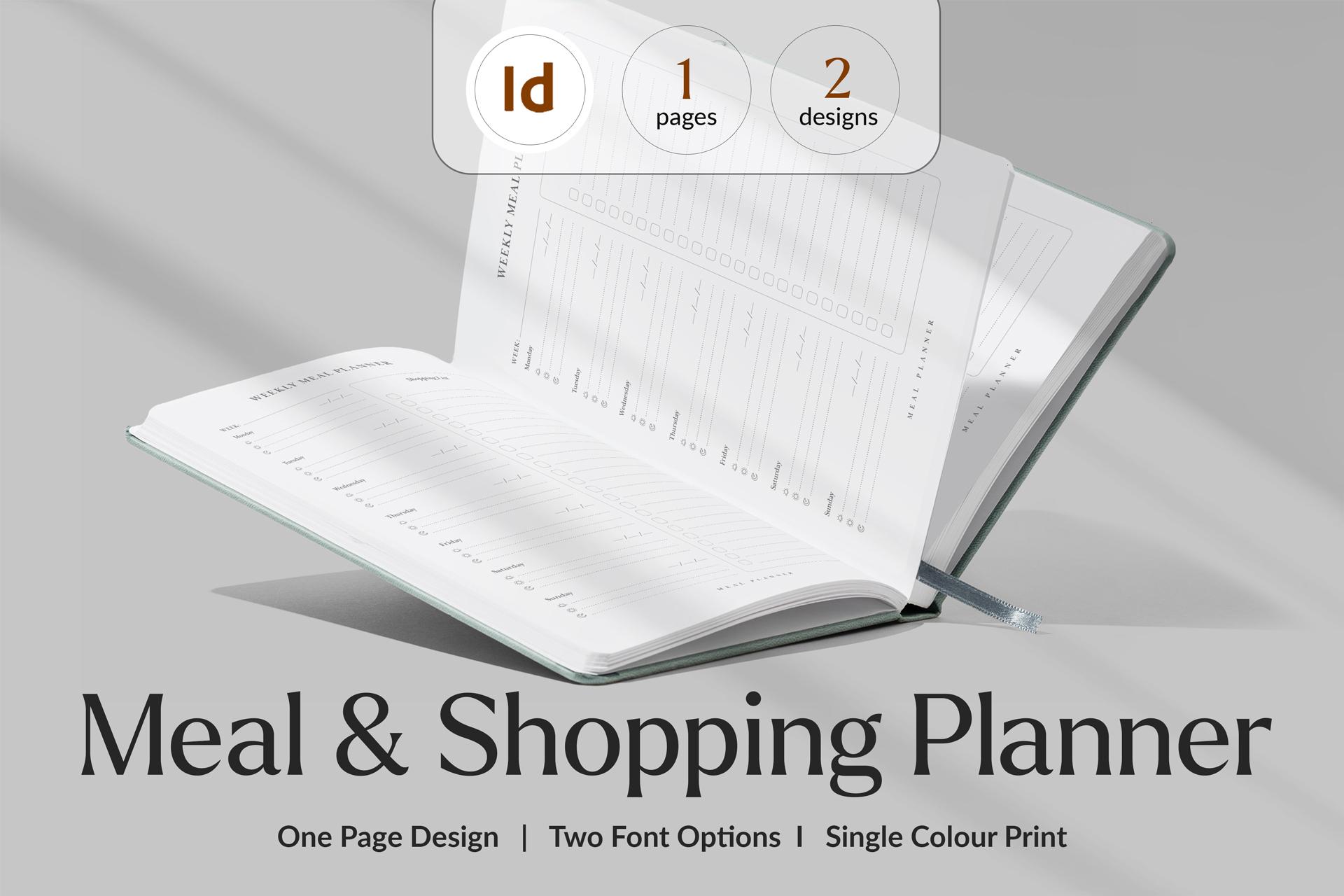 Meal & Shopping Planner Page Template