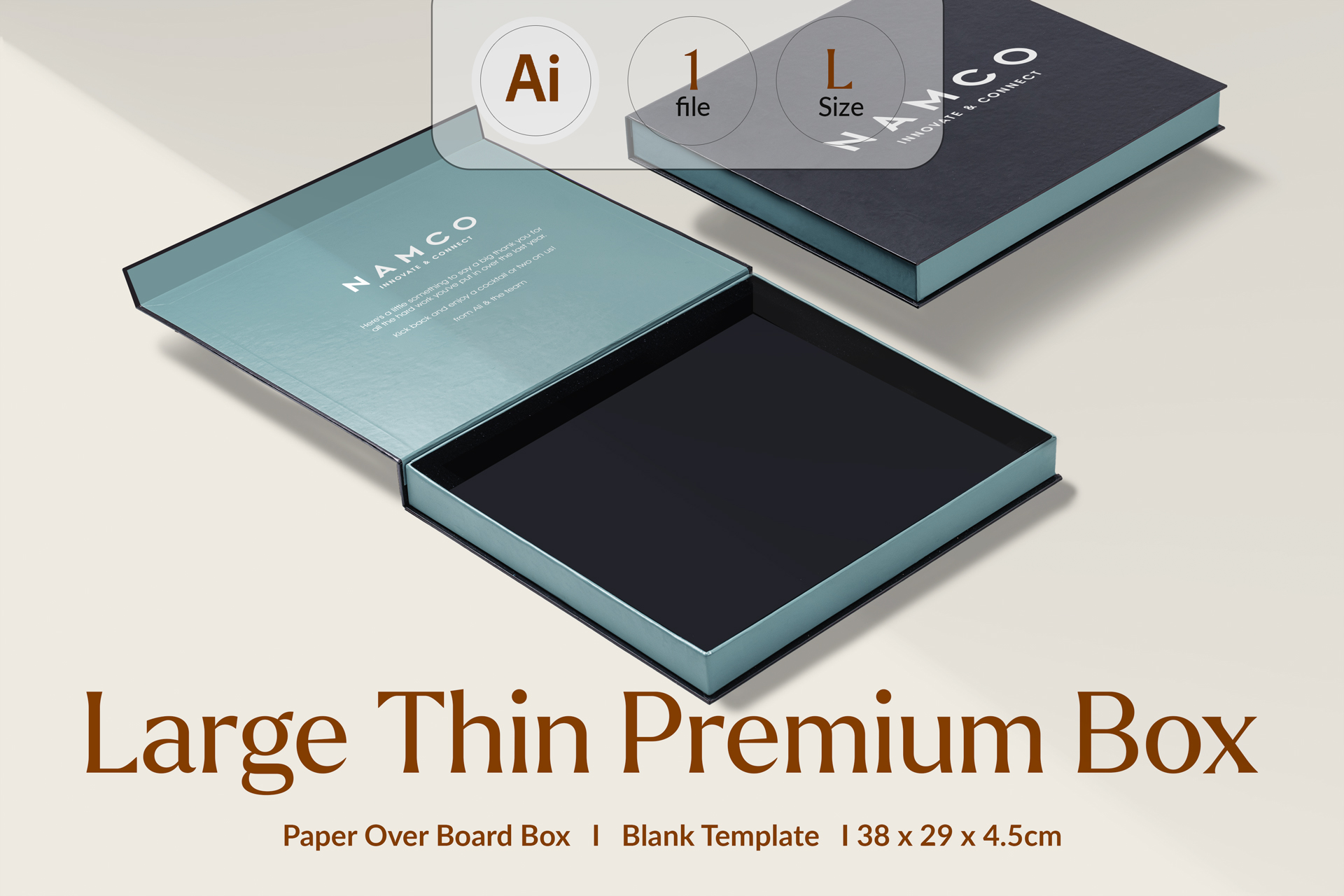 Large Thin Premium Box Template