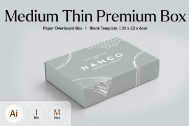 Medium Thin Premium Box Template