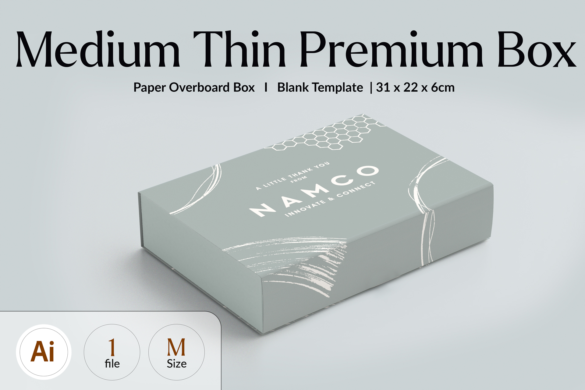 Medium Thin Premium Box Template