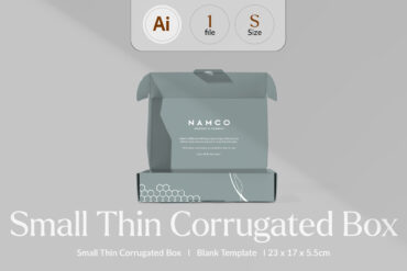 Small Thin Corrugated Box Template