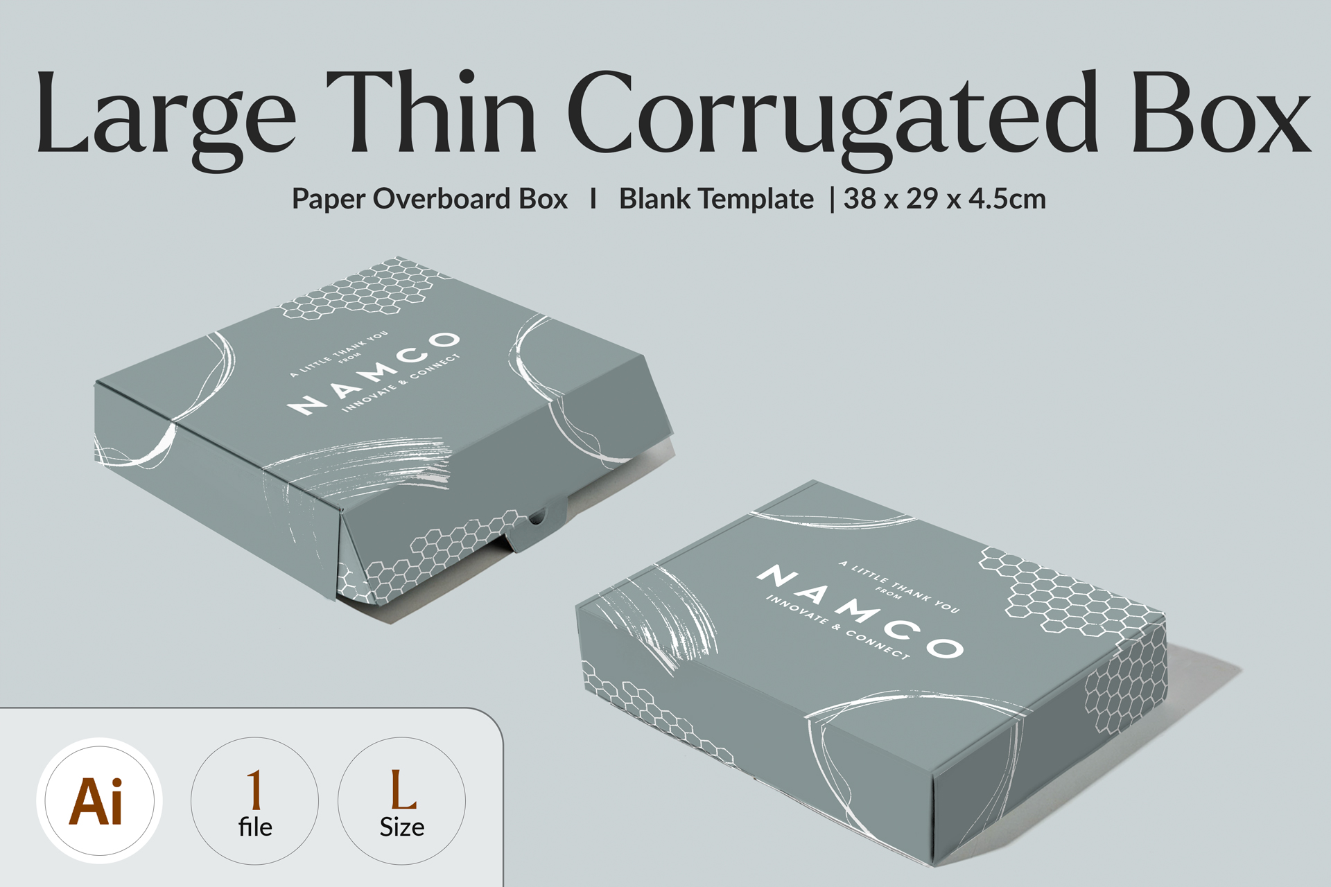 Large Thin Corrugated Box Template