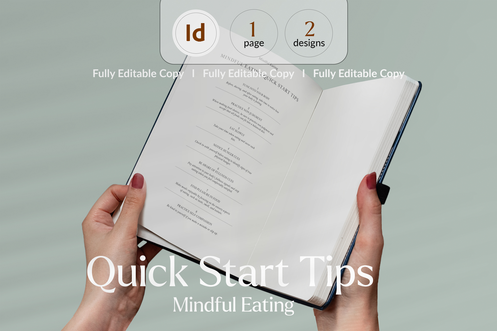 Mindful Eating - Quick Start Tips Template