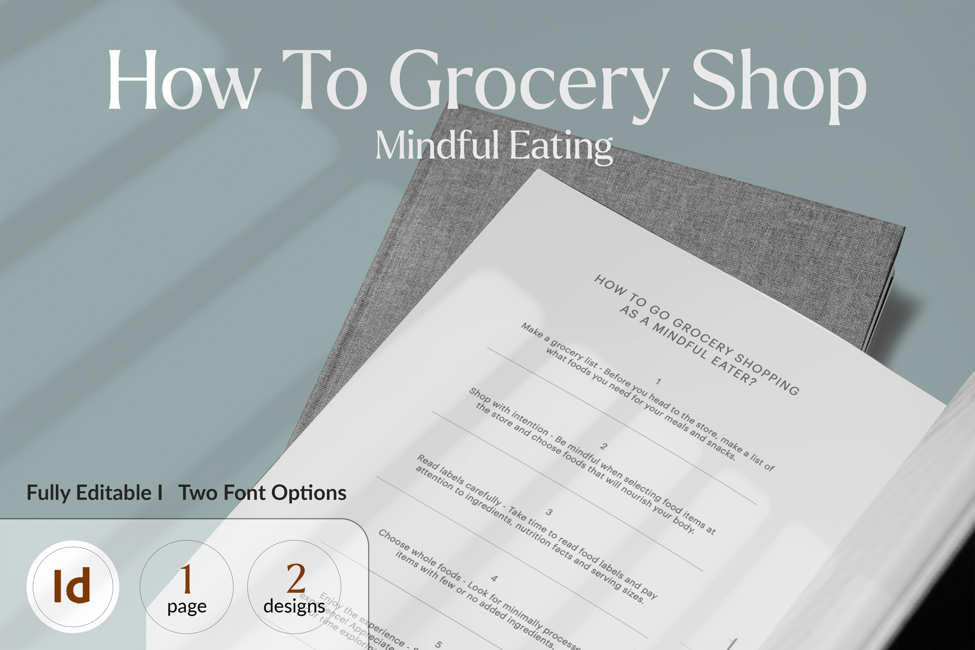 Mindful Eating - How to go Grocery Shopping Template