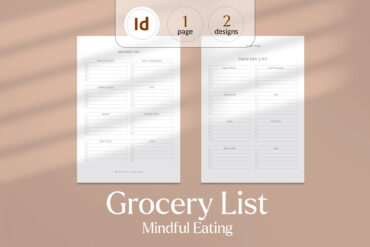Mindful Eating - Grocery List Template