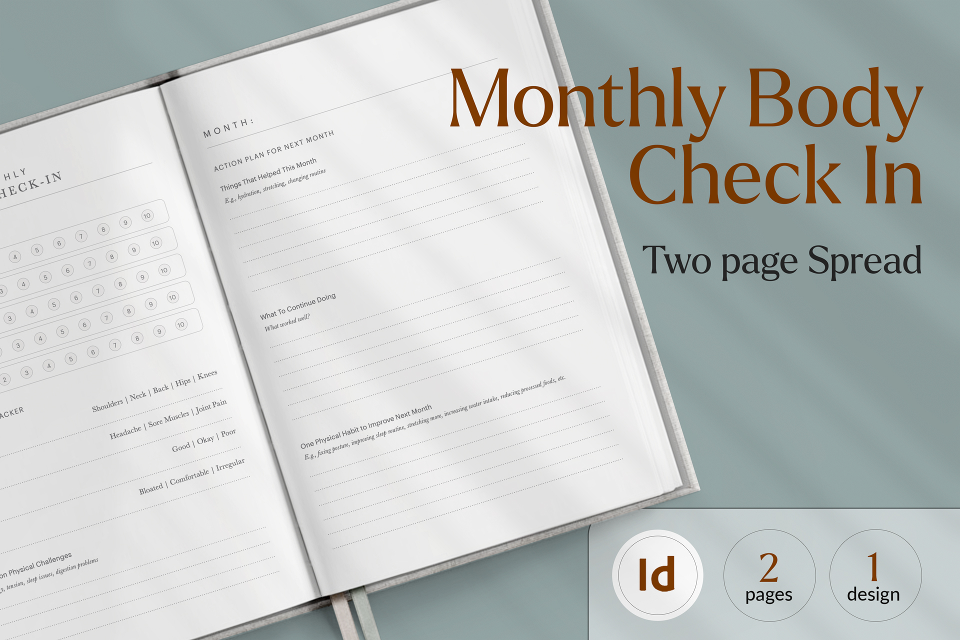 Monthly Body Check-In Template