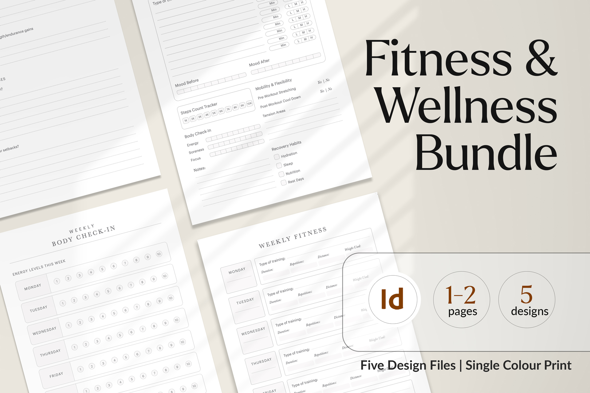 Fitness and Wellbeing Template Bundle