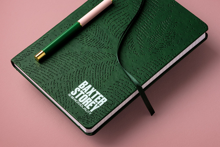 Baxter Storey Debossed Notebook with Inserts